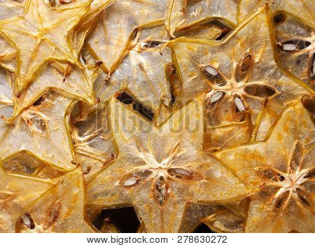 Background Of Dried Carom Chips. Dried Carom Chips
