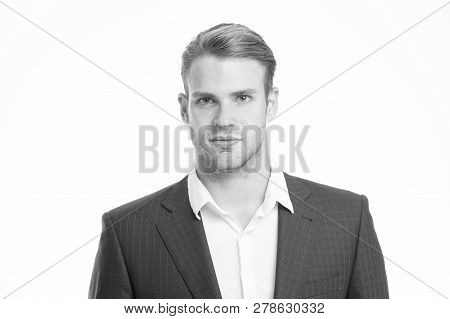 White Collar Worker. Macho Confident Ready Work Office. Guy Office Worker Handsome Attractive. Worki