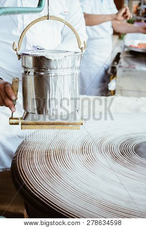 The Making Of Turkish Desert Kadayif Pastry In Display