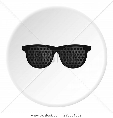 Bifocals Icon In Flat Circle Isolated Illustration For Web