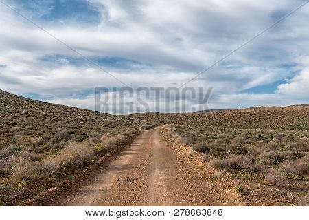Road Landscape In The Tankwa Karoo In The Northern Cape Province Of South Africa