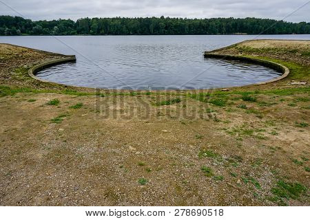 Artificial Shore In Koknese Park Garden Of Destinies In Latvia. Garden Of Destinies Is A Monumental 