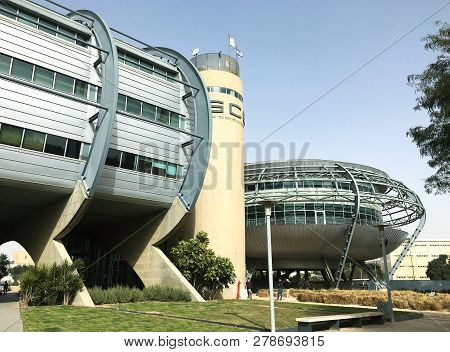 Beer Sheva, Israel - January 13, 2019: Technological College Sami Shamun In High-tech Style In Beer 