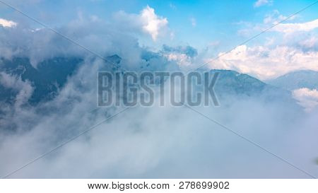 Clouds Over Mountains. Chugush Mountain, Caucasus Russia