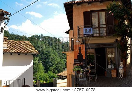Barolo, Province Of Cuneo, Piedmont, Italy. July 2018. The Alleys Of The Old Town.