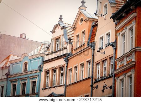 View At Roofs And Windows Of Old Houses In Jelenia Gora, Low Silesia, Poland
