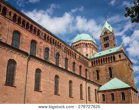 Southern Facade Of Speyer Cathedral, Germany