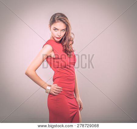 Two Young Beauty Women Standing Together . Two Young Beauty Wome