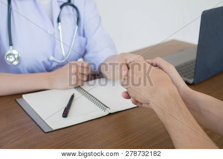 Man Visiting Doctor For Routine Check-up.