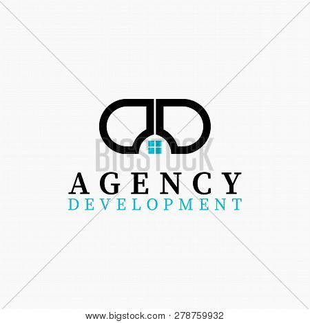 Vector Real Estate Initial Letter A D Logo Design Template.