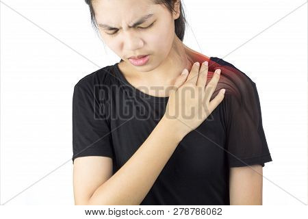 Shoulder Muscle Injury White Background Shoulder Pain