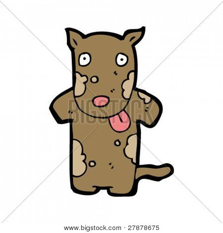 hechelnden Hund cartoon