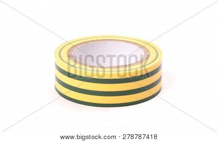 Isolation Sticky Insulating Tape Reel, Isolated On White