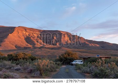 Tankwa Karoo National Park, South Africa, August 30, 2018: A Camping Site At Perdekloof In The Tankw
