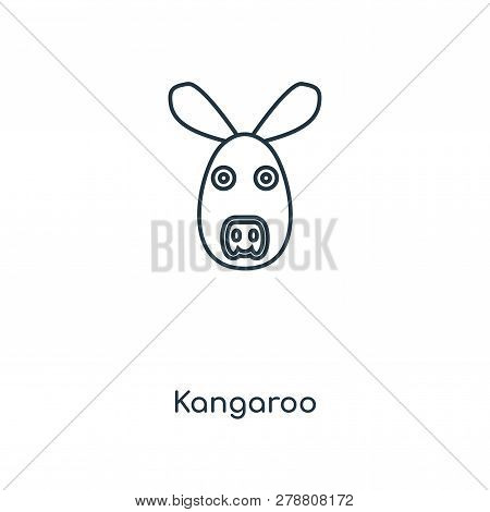 Kangaroo Icon In Trendy Design Style. Kangaroo Icon Isolated On White Background. Kangaroo Vector Ic