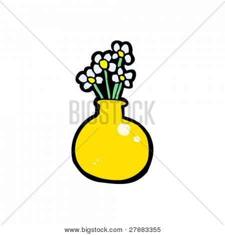 Blumen in der Vase cartoon