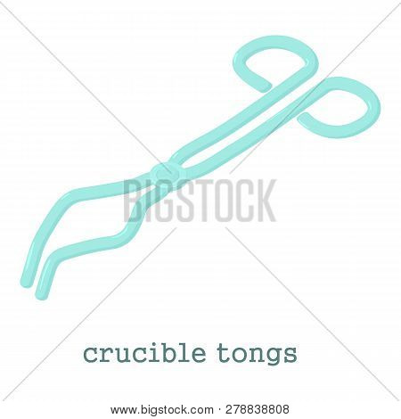 Crucible Tongicon. Cartoon Illustration Of Crucible Tong Icon For Web Isolated On White Background