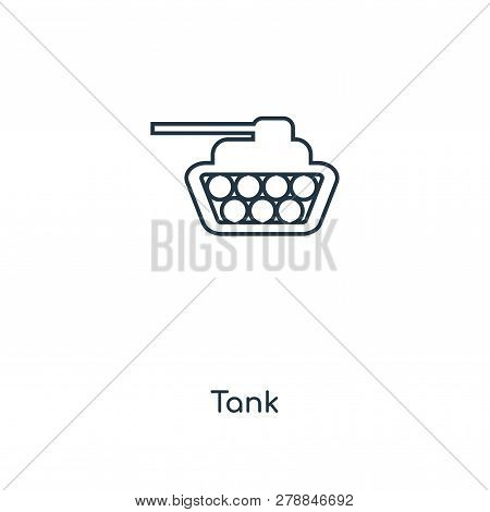 Tank Icon In Trendy Design Style. Tank Icon Isolated On White Background. Tank Vector Icon Simple An