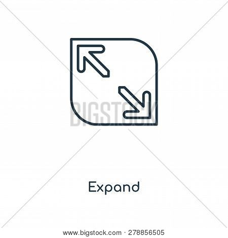 Expand Icon In Trendy Design Style. Expand Icon Isolated On White Background. Expand Vector Icon Sim