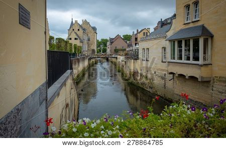 Street In Medieval Town Of Valkenburg, The Netherlands