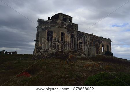 Abandoned  Ruins Of Military Building Called Semaforo