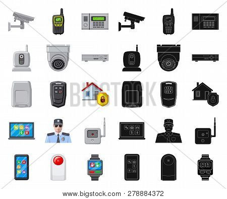 Isolated Object Of Office And House Icon. Collection Of Office And System Stock Symbol For Web.
