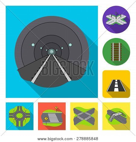 Vector Illustration Of Road And Street Icon. Set Of Road And Highway Vector Icon For Stock.