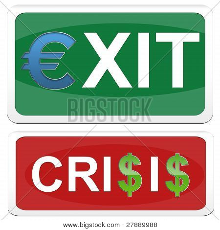 Podepsat exit a znamení krize