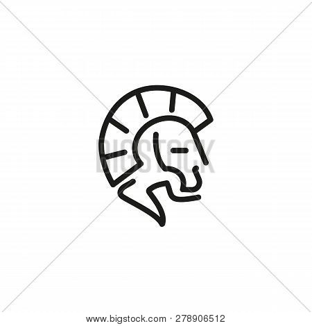 Ancient Warrior Line Icon. Ancient Rome, Warrior, Gladiator. History Concept. Can Be Used For Topics