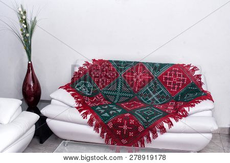 Crochet Tablecloth Color Wool And Hla For Christmas