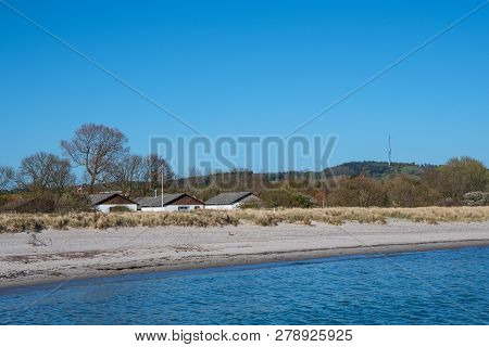 The Beach In Town Of Klintholm In Denmark