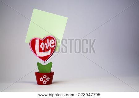 Red Wooden Heart With The Inscription 
