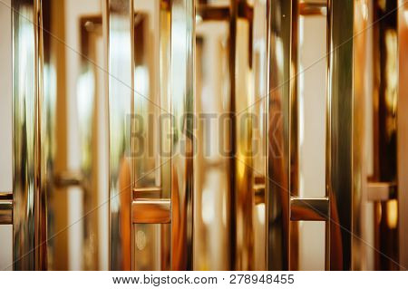 Abstract Gold Melal Texture Desfocused For Background