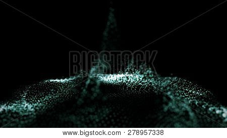 Big Data Visualization 3D. Digital Background. Data Threads Plot. Big Data.  Abstract 3D Big Data Vi