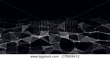 Big Data. Abstract Technology Background. Low Poly Shape. Data Technology. Computer Generated Abstra