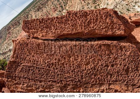 Tafoni (honeycomb Weathering) In Capitol Reef National Park, Utah