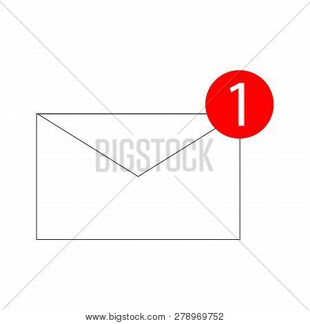 Mail Icon Vector Isolated On White Background. Trendy Mail Icon In Flat Style. Template For App, Ui 
