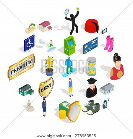 Twosome Icons Set. Isometric Set Of 25 Twosome Vector Icons For Web Isolated On White Background