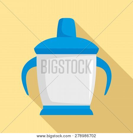 Sippy Cup Icon. Flat Illustration Of Sippy Cup Vector Icon For Web Design