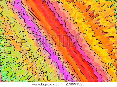 Mulricolored Diagonal Line Pattern, Sketch And Extrude Effects