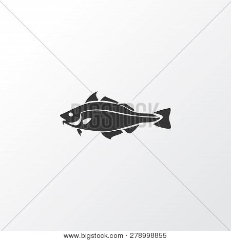 Haddock Icon Symbol. Premium Quality Isolated Codfish Element In Trendy Style.
