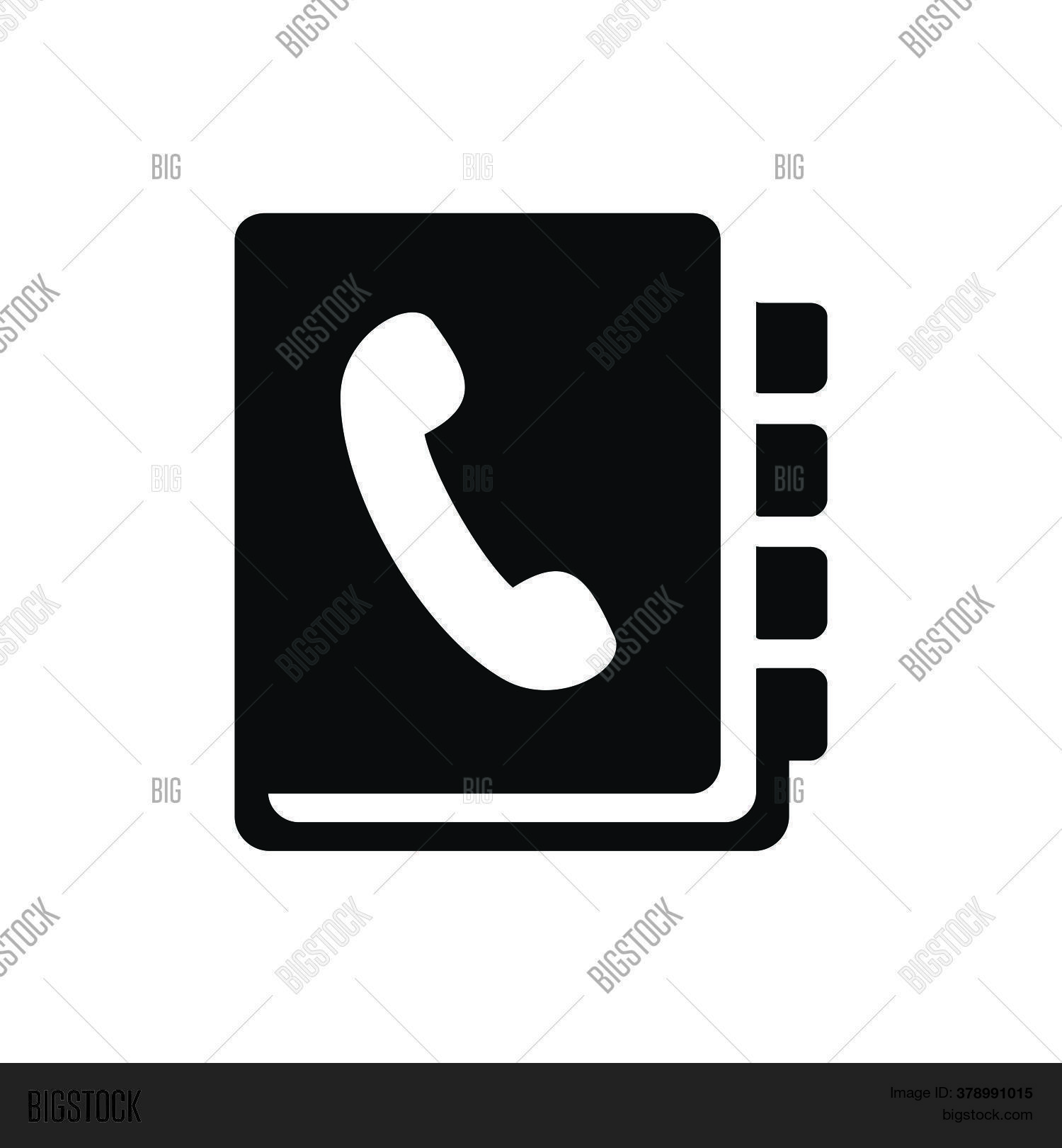 Phone Book Icon Vector & Photo (Free Trial) Bigstock
