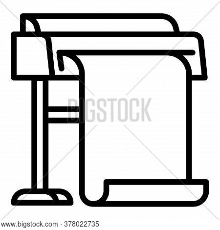Commercial Plotter Icon. Outline Commercial Plotter Vector Icon For Web Design Isolated On White Bac