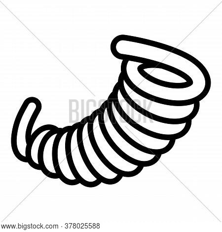 Flexible Coil Icon. Outline Flexible Coil Vector Icon For Web Design Isolated On White Background