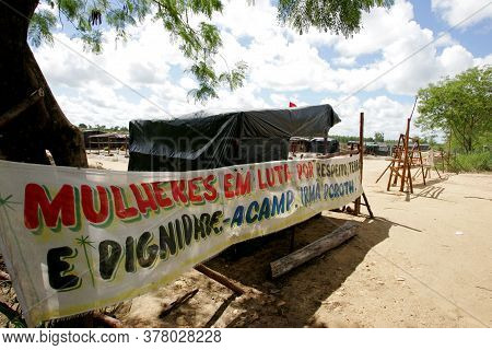 Eunapolis, Bahia / Brazil - January 12, 2011: Member Of The Landless Movement - Mst - Viewed Campgro