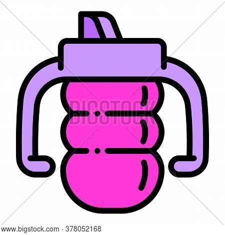 Toddler Sippy Cup Icon. Outline Toddler Sippy Cup Vector Icon For Web Design Isolated On White Backg
