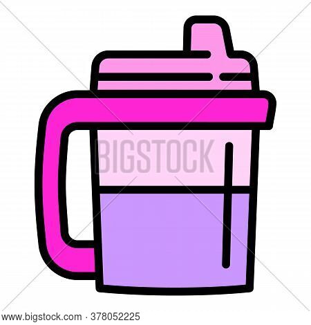 Drink Sippy Cup Icon. Outline Drink Sippy Cup Vector Icon For Web Design Isolated On White Backgroun