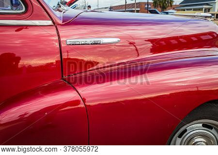 Jesup, Ga - March 17, 2018: Close Up View Of A 1948 Chevrolet Stylemaster Town Sedan At The Jesup 20