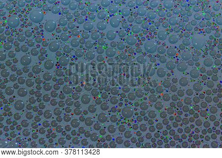 Many Small Water Drops On The Surface Of Cellphone Hydriphobic Coated Glass Screen