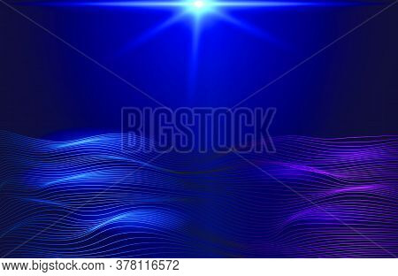 Modern Futuristic Wavy Lines Background. Science Technology Vector Background. Data Stream. Data Cen